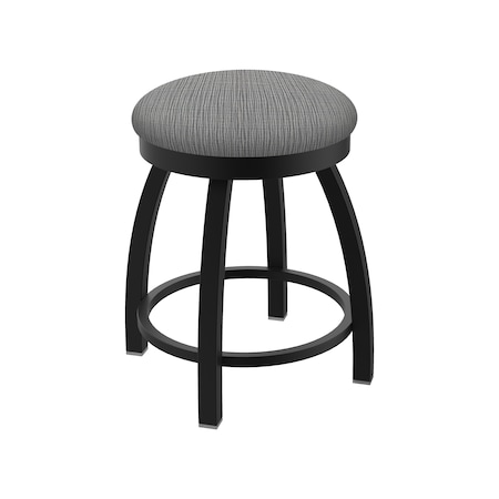 Holland Bar Stool Co 18" Swivel Vanity Stool, Black Wrinkle, Graph Seat 80218BW020